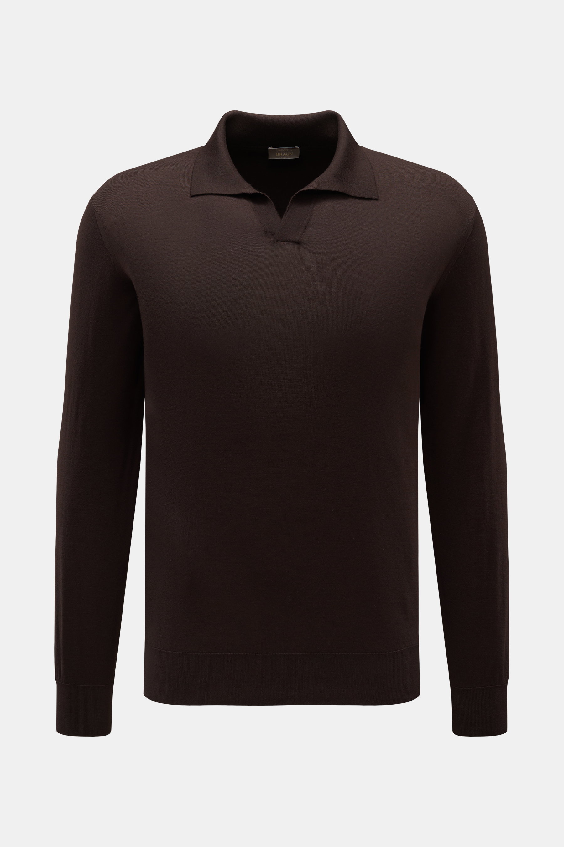 Cruciani Strickpolo dunkelbraun