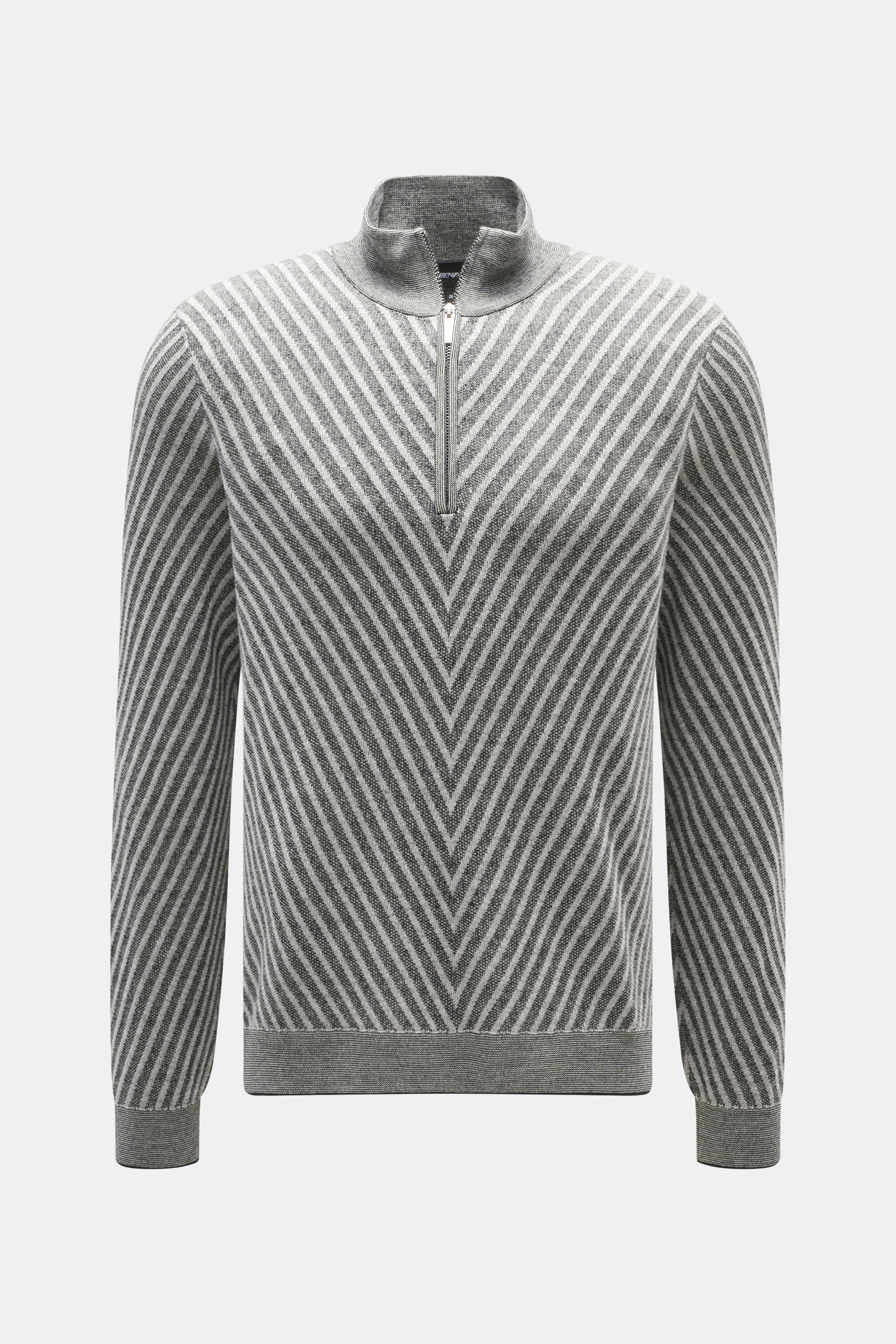 Emporio Armani Troyer grau/dunkelgrau gestreift