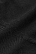 Close-up front view of Gran Sasso Fine knit polo black showing very fine knit texture and smooth, lightweight fabric.

Description: <p>The lightweight knit polo by GRAN SASSO is made from ultra-fine virgin wool, cashmere, and silk. A timeless essential th