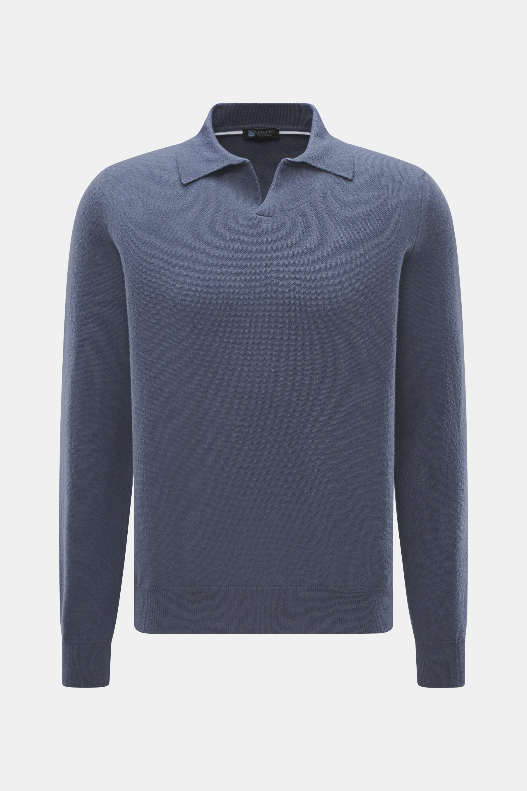 Colombo Cashmere Strickpolo graublau