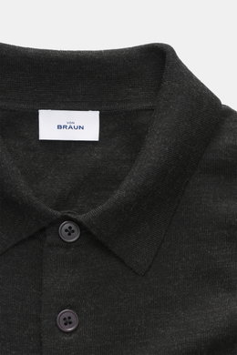 von Braun Merino Feinstrickpolo anthrazit