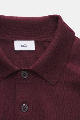 von Braun Merino Feinstrickpolo bordeaux
