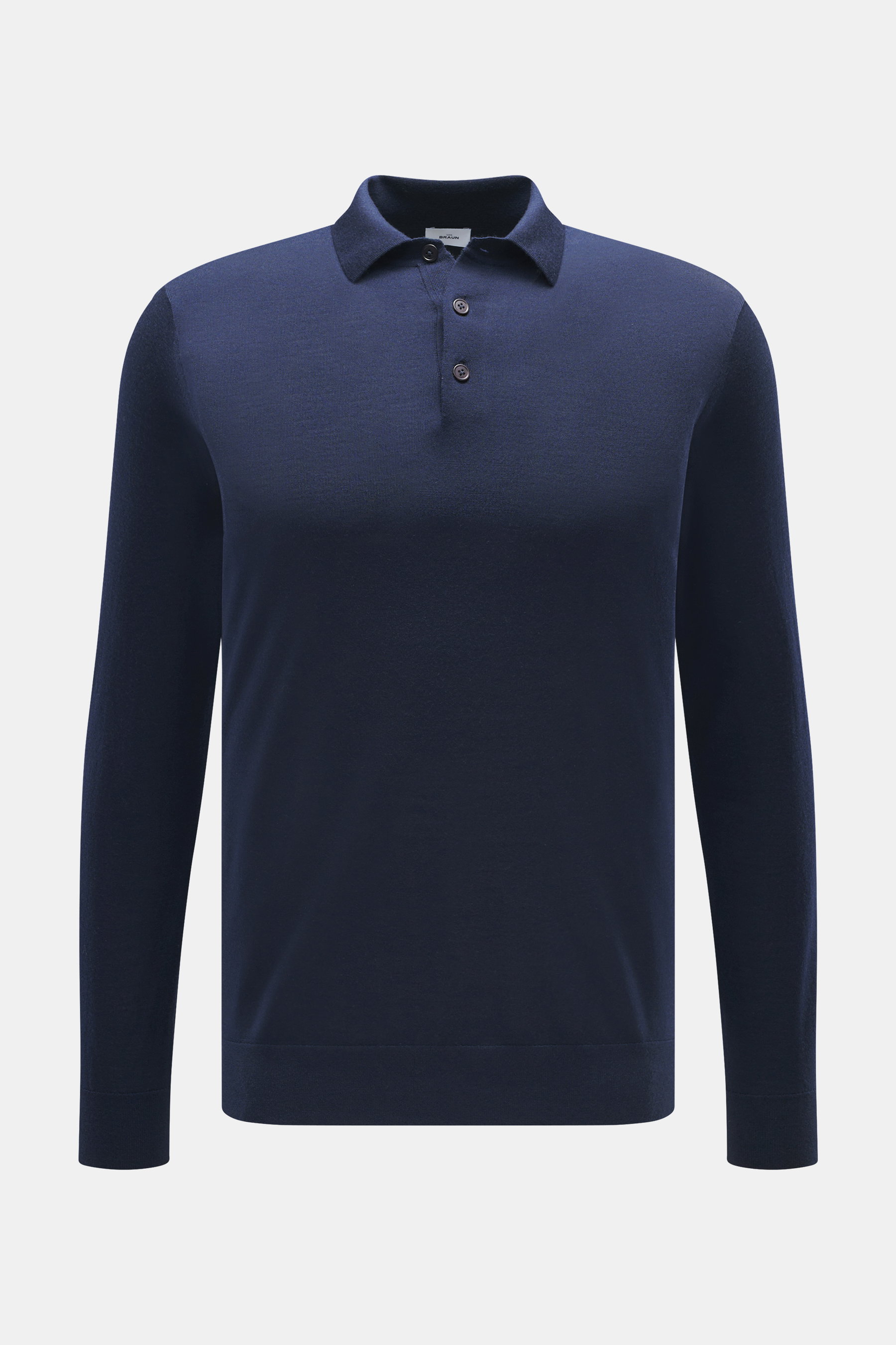 Merino Feinstrickpolo navy