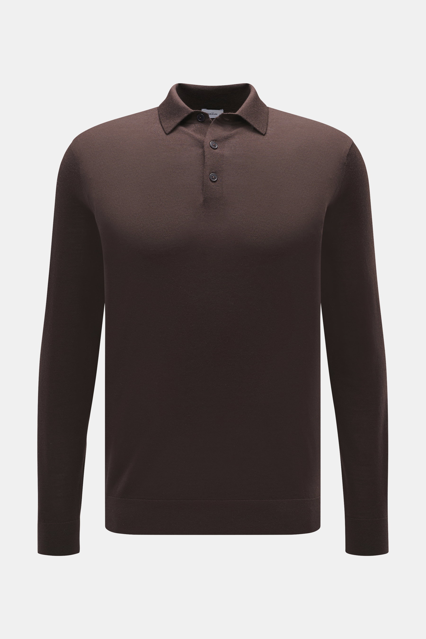 Merino Feinstrickpolo braun