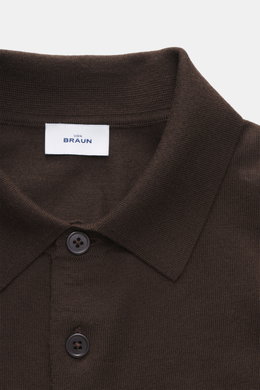 von Braun Merino Feinstrickpolo braun