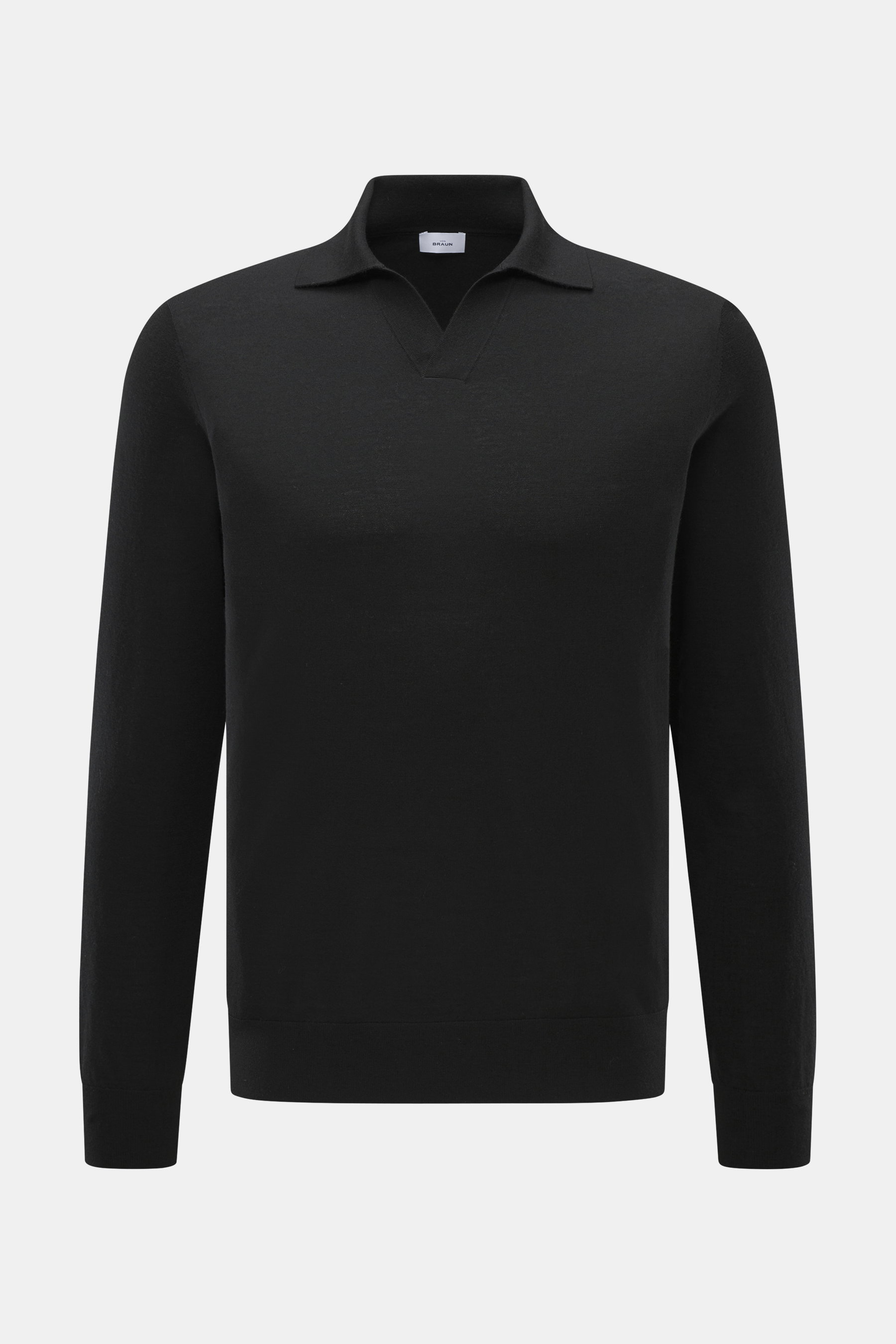 von Braun Merino Feinstrickpolo anthrazit