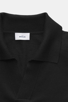 von Braun Merino Feinstrickpolo anthrazit