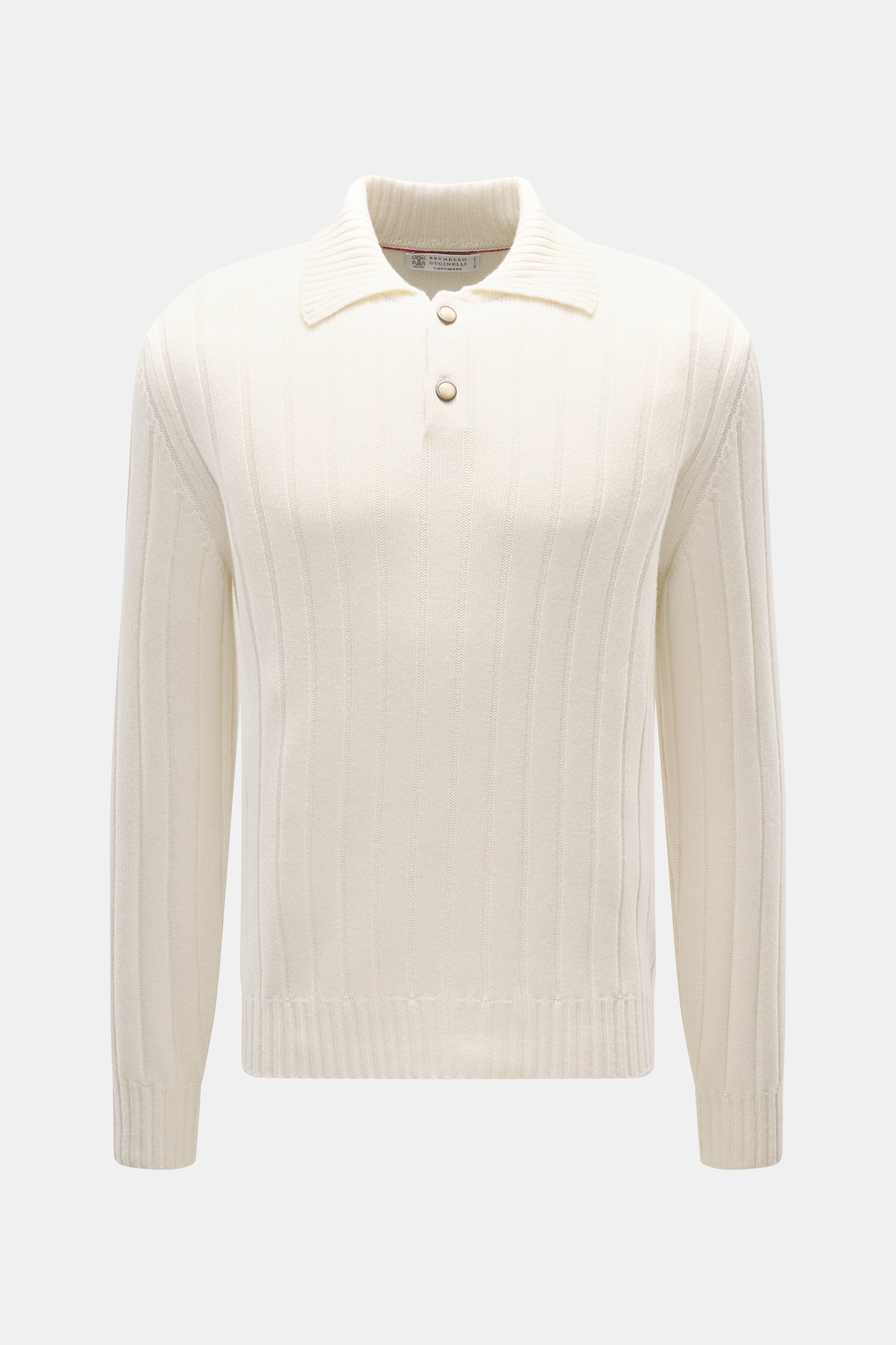 Brunello Cucinelli Cashmere Strickpolo creme