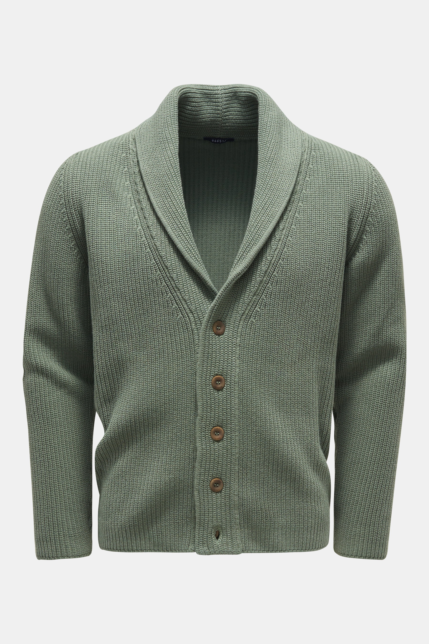 04651/ A trip in a bag Cardigan 'Foggy Shawl Cardigan' graugrün