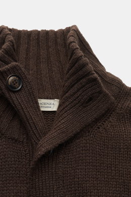 Piacenza 1733 Cashmere Cardigan dunkelbraun