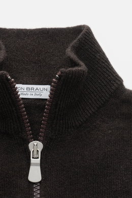 von Braun Kinder Cashmere Strickjacke dunkelbraun