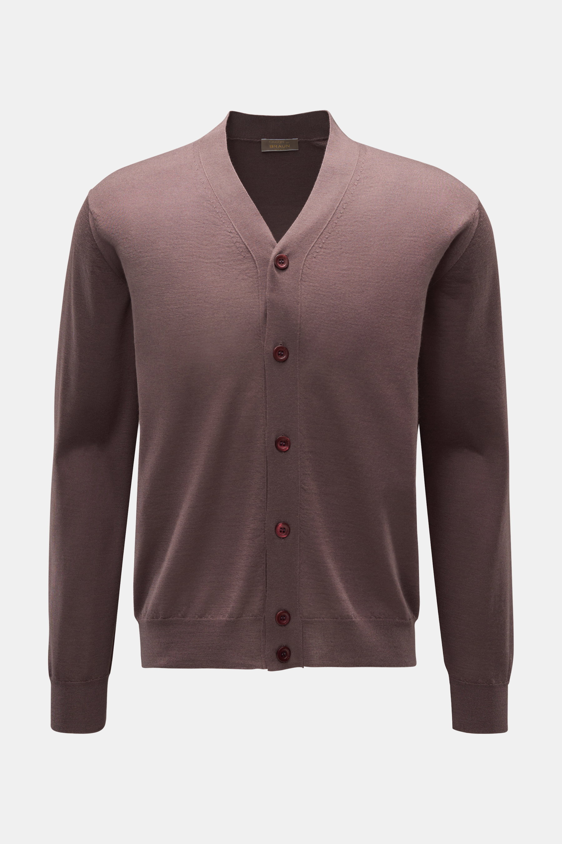 Cruciani Feinstrick-Cardigan dunkelbraun