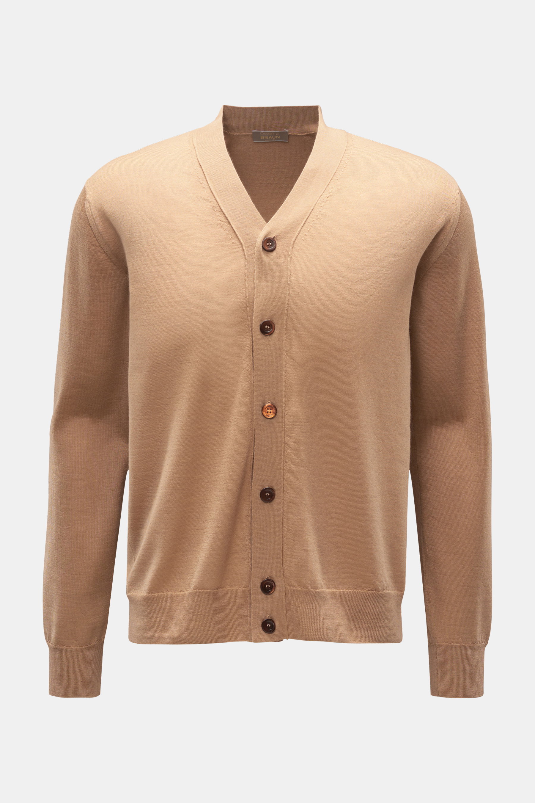 Cruciani Feinstrick-Cardigan hellbraun