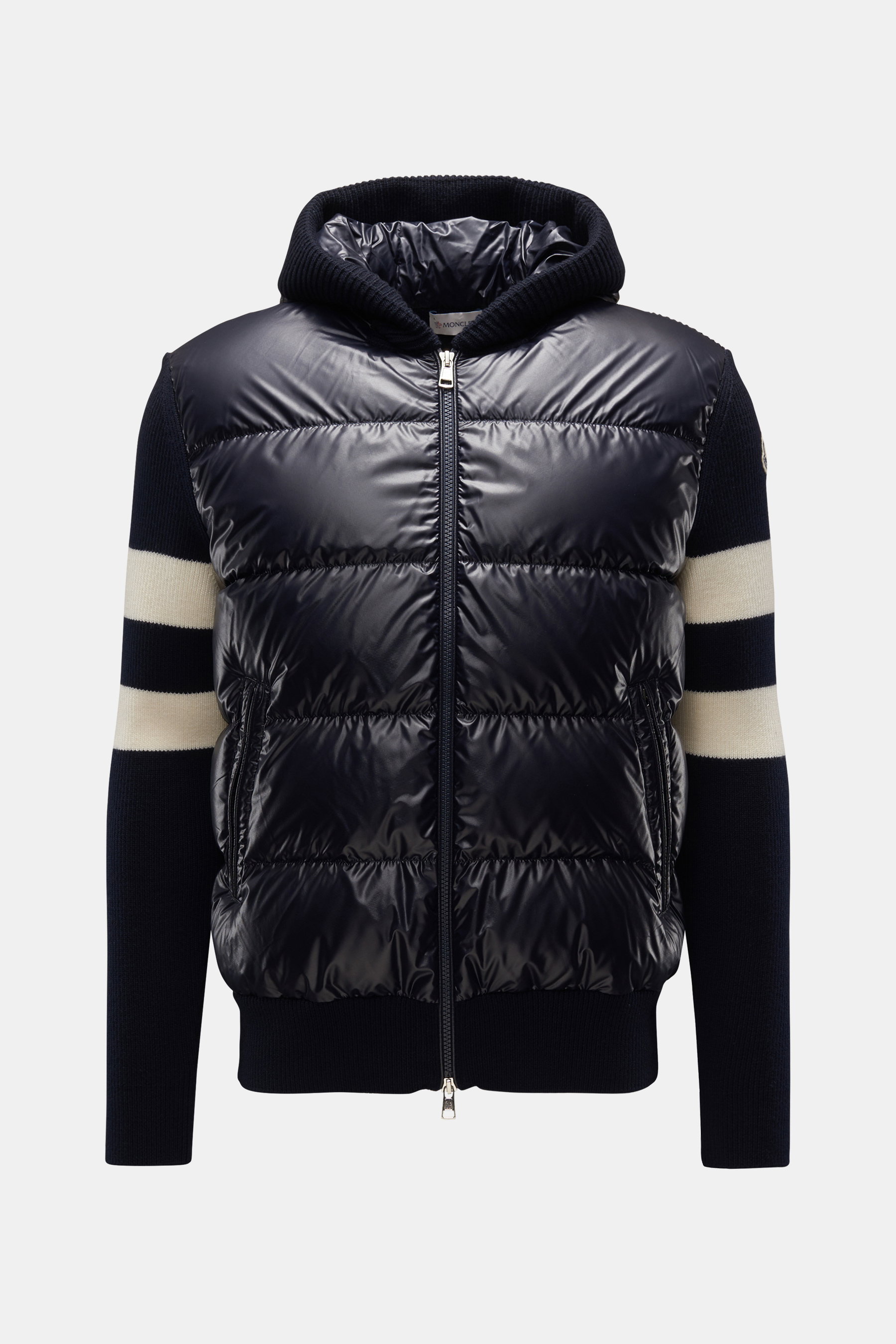 Moncler Strickjacke navy/creme gestreift