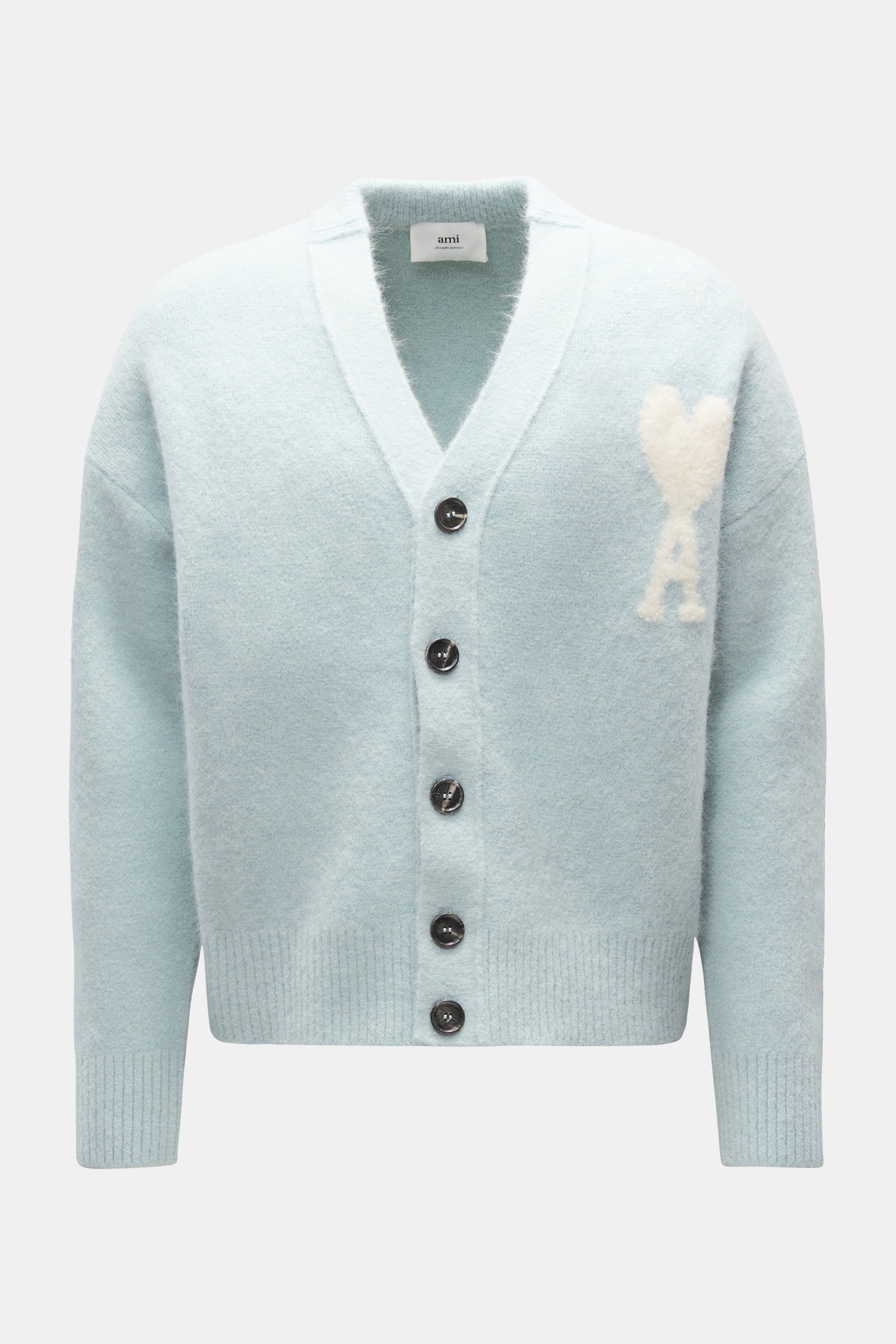 Ami Paris Cardigan 'Ami de Cœur' pastellblau