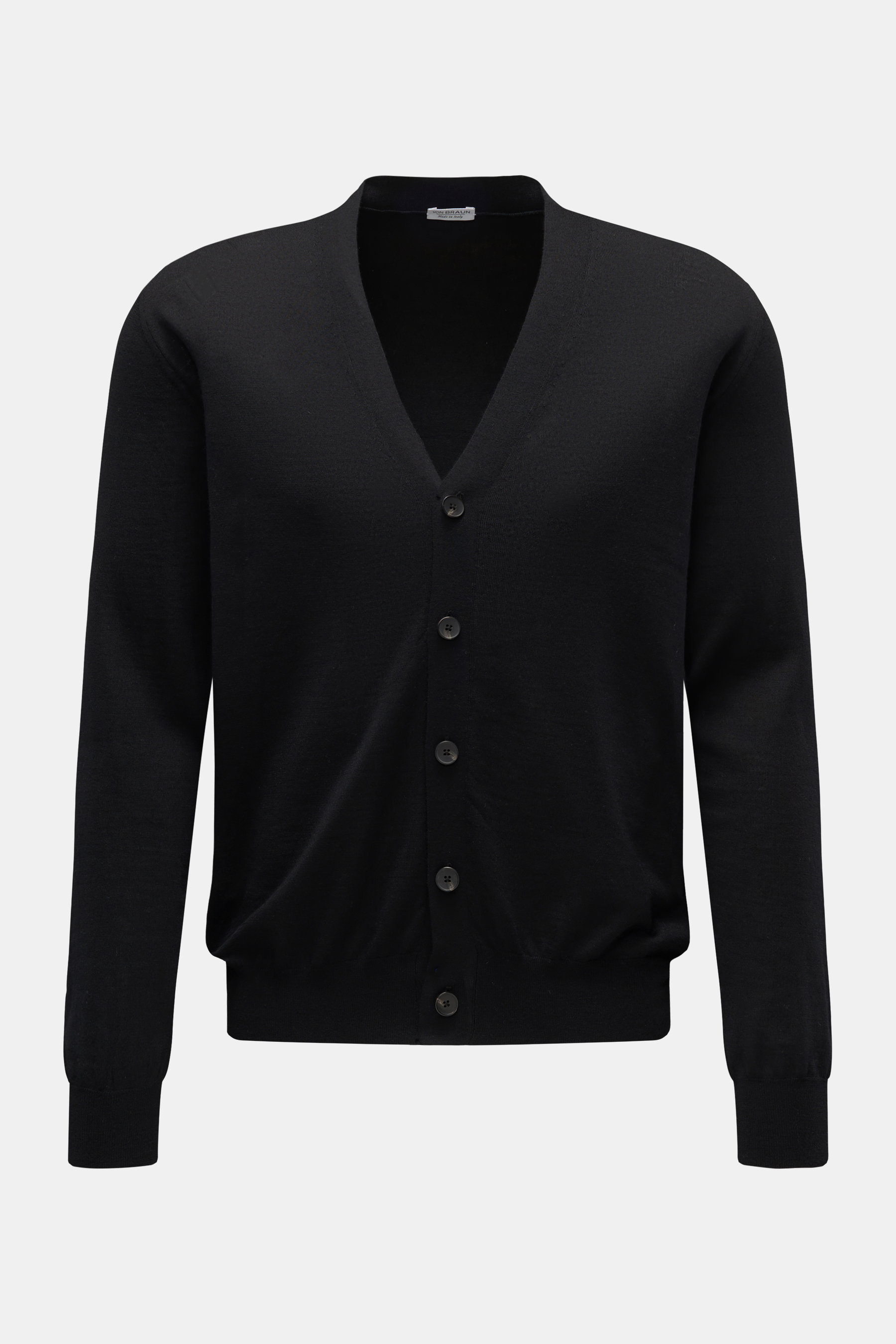 von Braun Merino Feinstrick-Cardigan schwarz