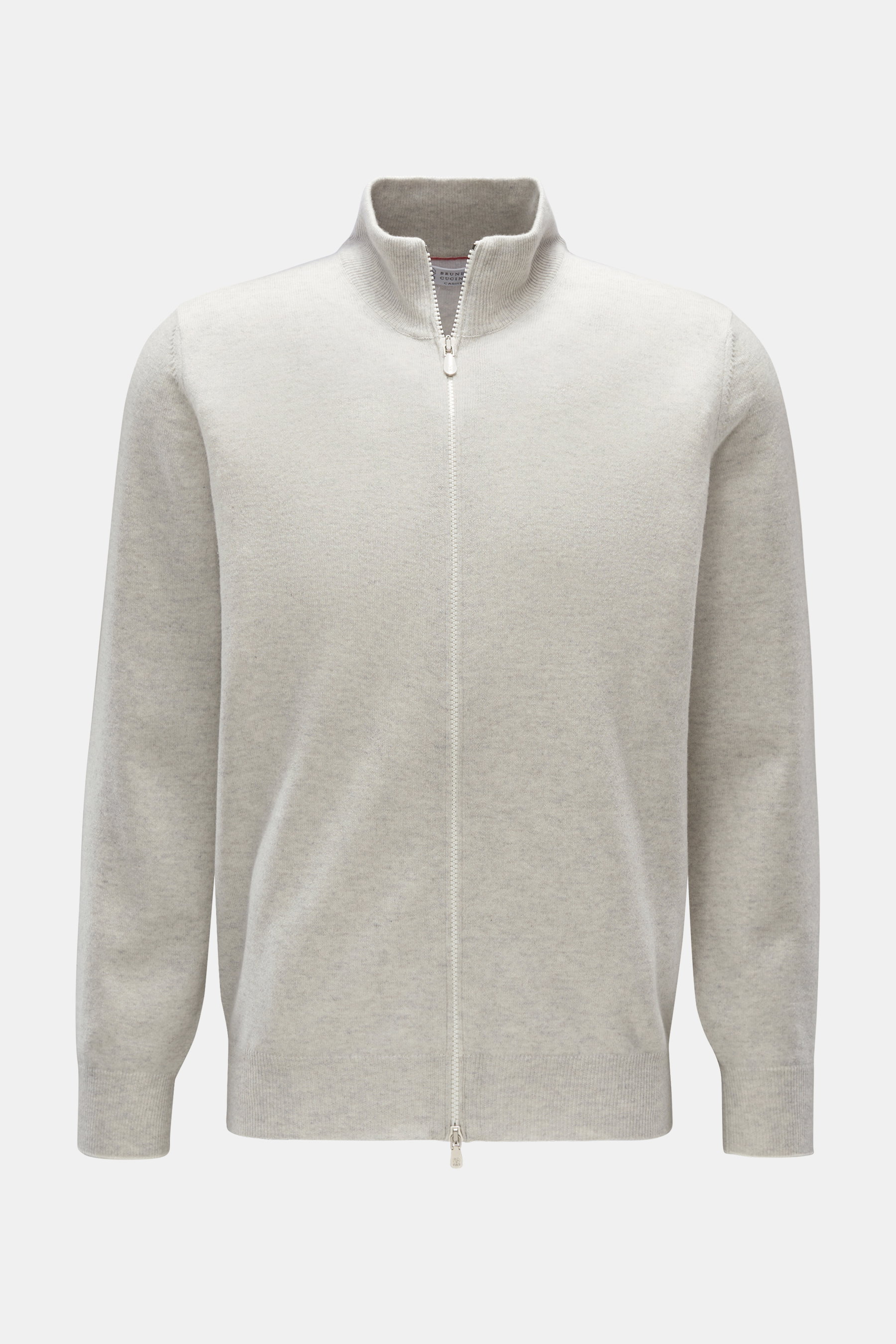 Brunello Cucinelli Cashmere Strickjacke hellgrau