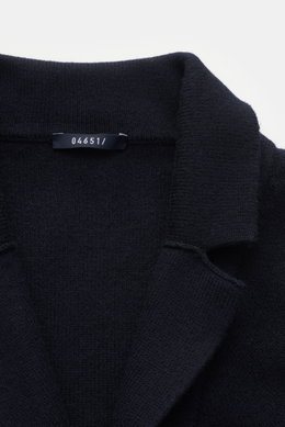04651/ A trip in a bag Knit blazer 'Boiled' navy