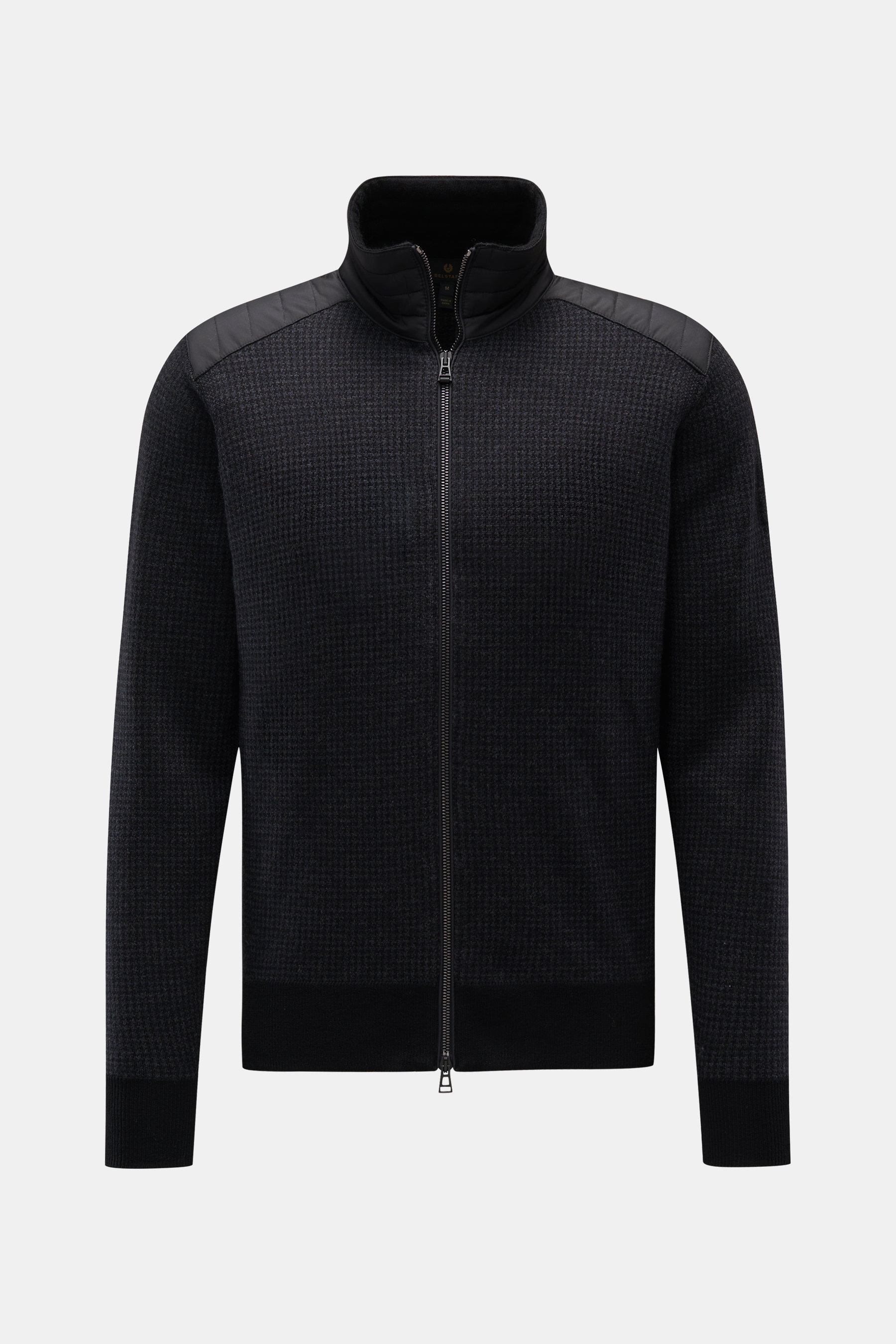 Belstaff Strickjacke 'Kelby' schwarz/dunkelgrau gemustert