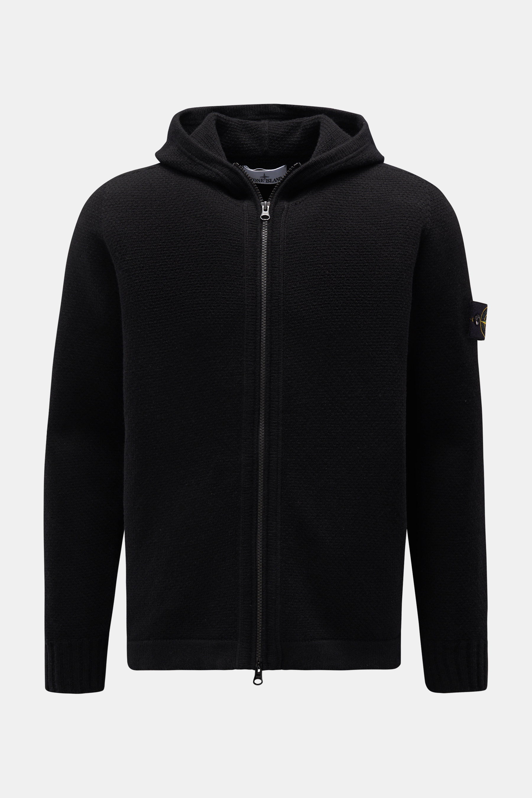 Stone Island Strickjacke 'Lambswool' schwarz