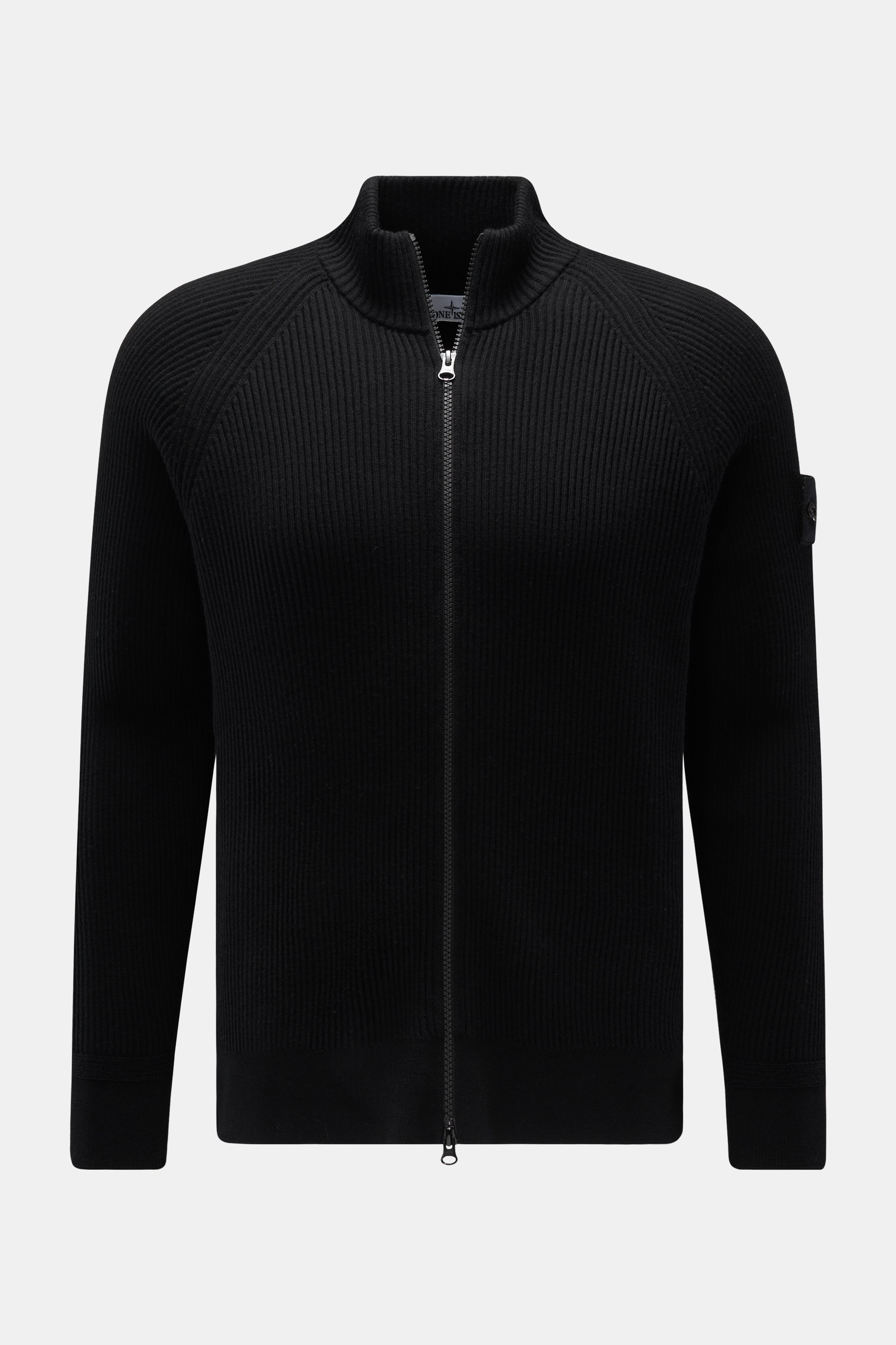 Stone Island Strickjacke 'Full Rib RWS' schwarz