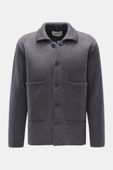 Lisa Yang Cashmere Cardigan 'Louis' grau meliert