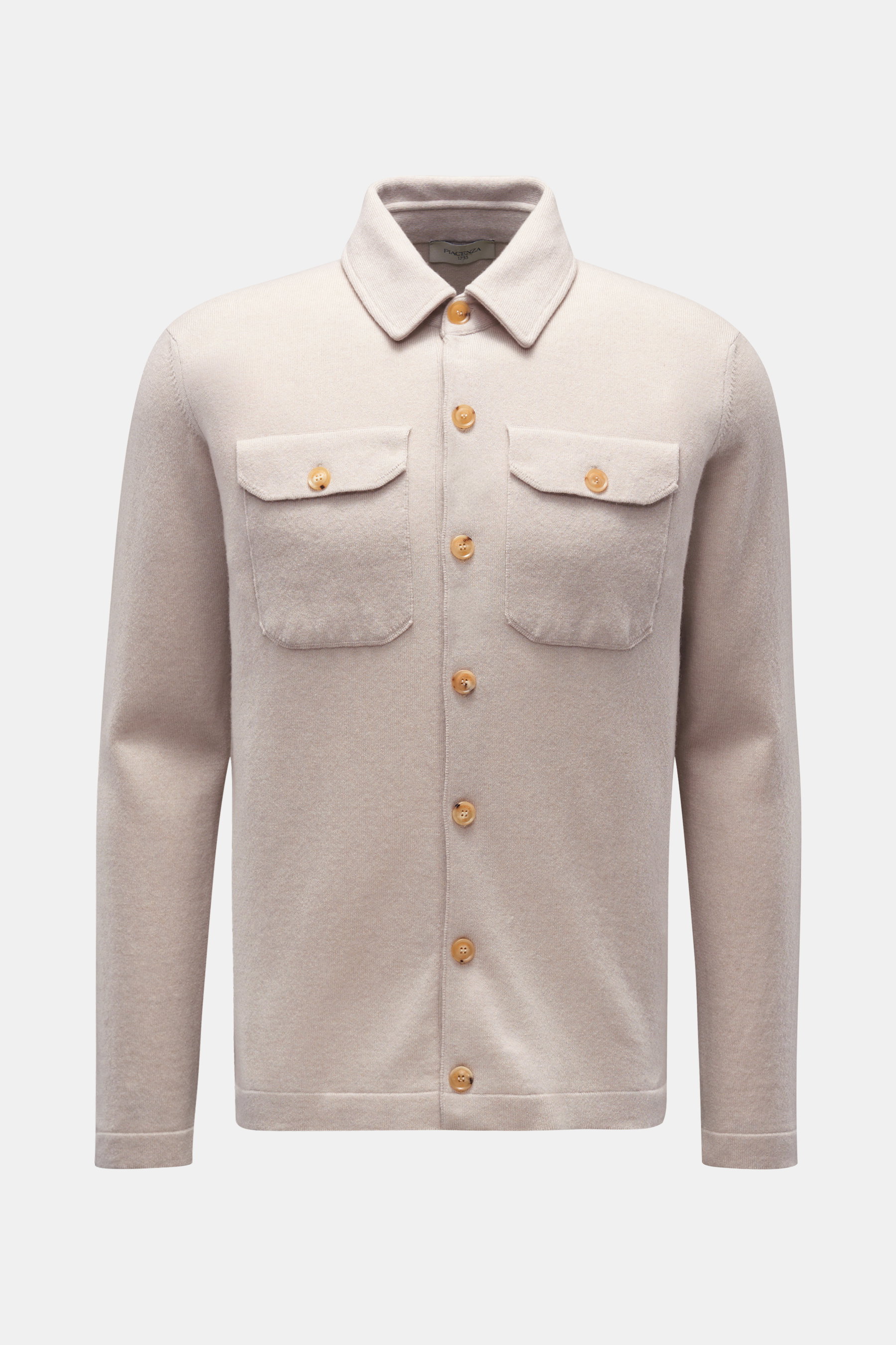 Piacenza 1733 Cashmere Strickhemd sand