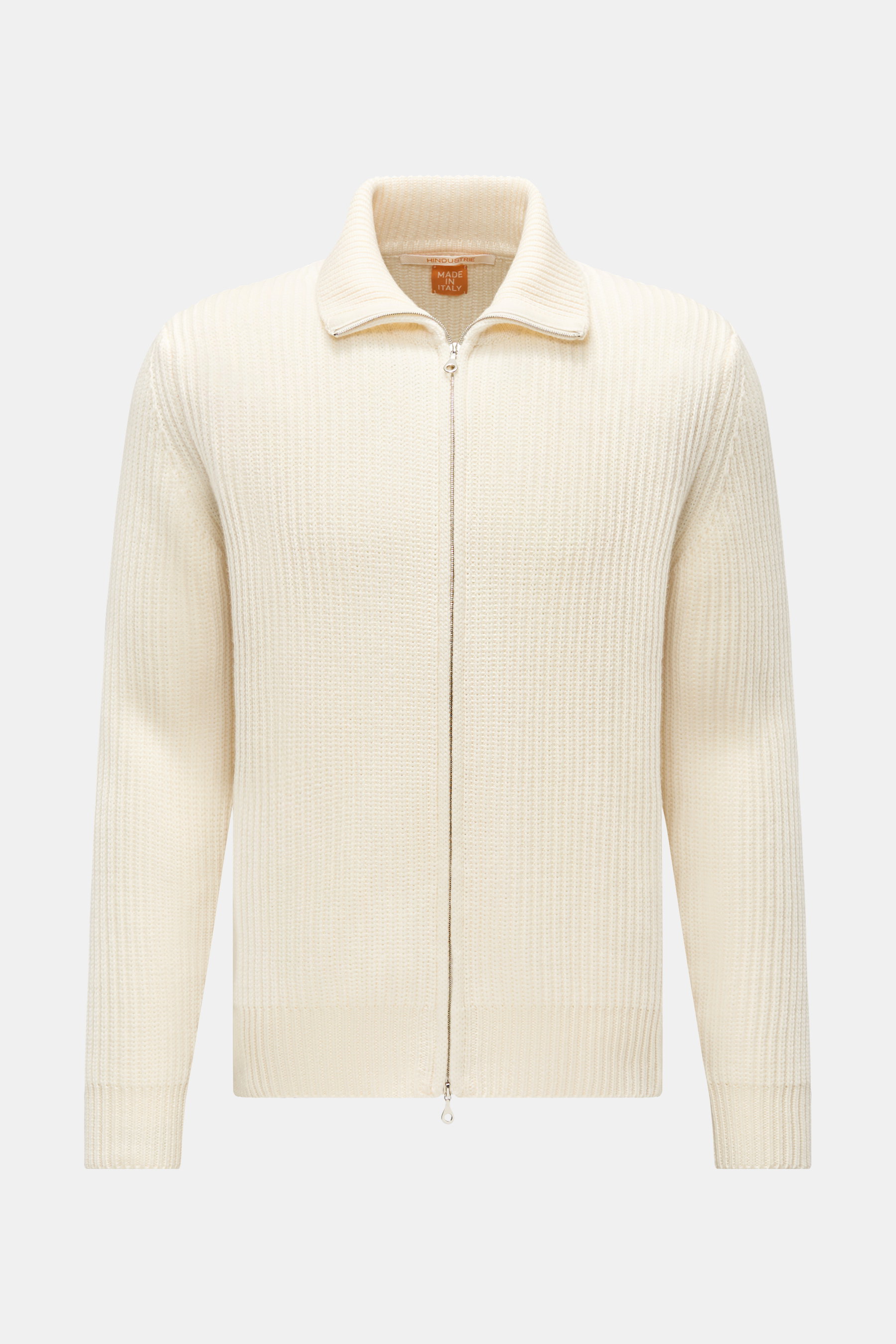 Hindustrie Merino Strickjacke 'Fisherman G5' creme