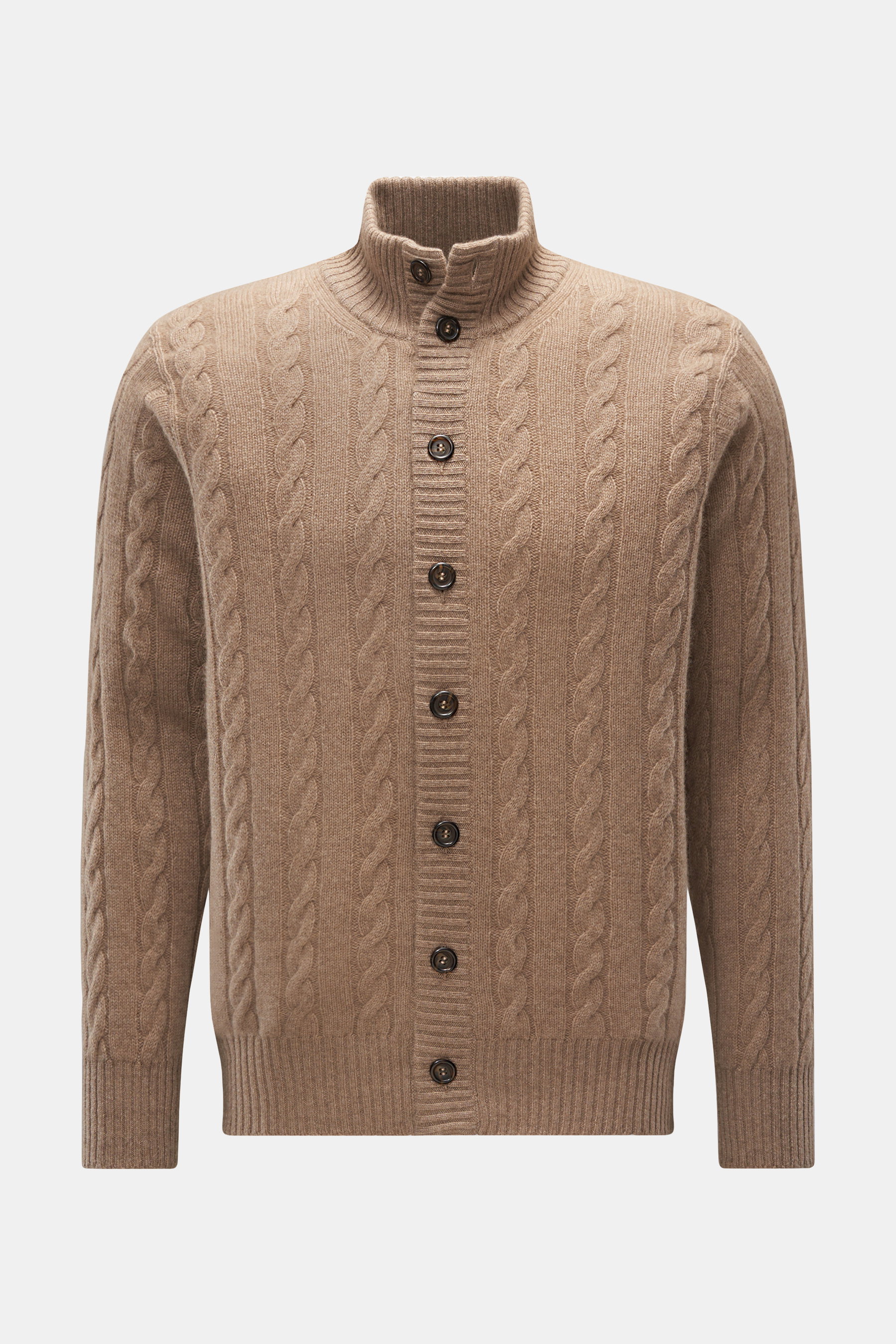 Eddy Monetti Cashmere Cardigan 'Treccia' beige