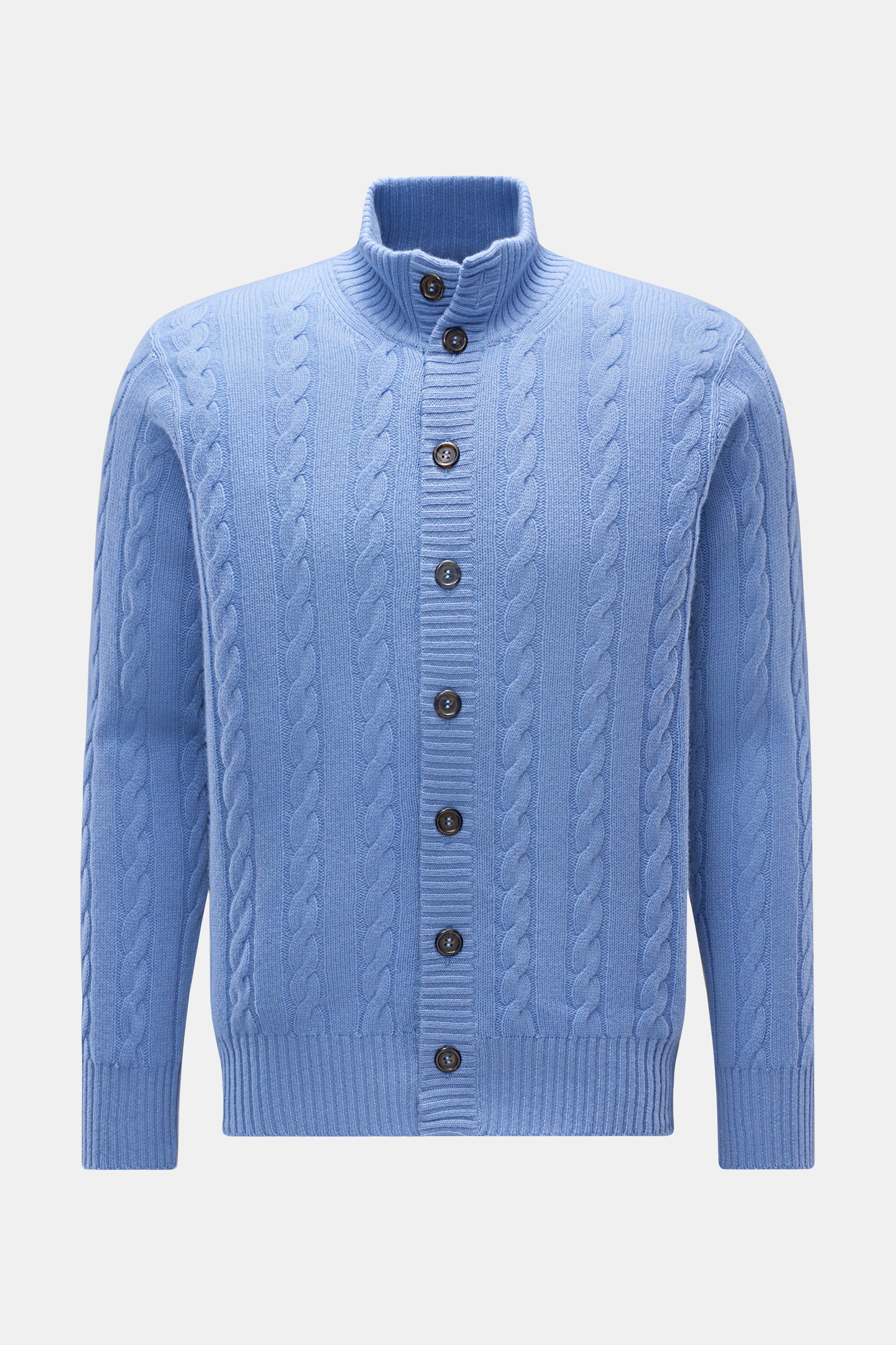 Eddy Monetti Cashmere Cardigan 'Treccia' blau