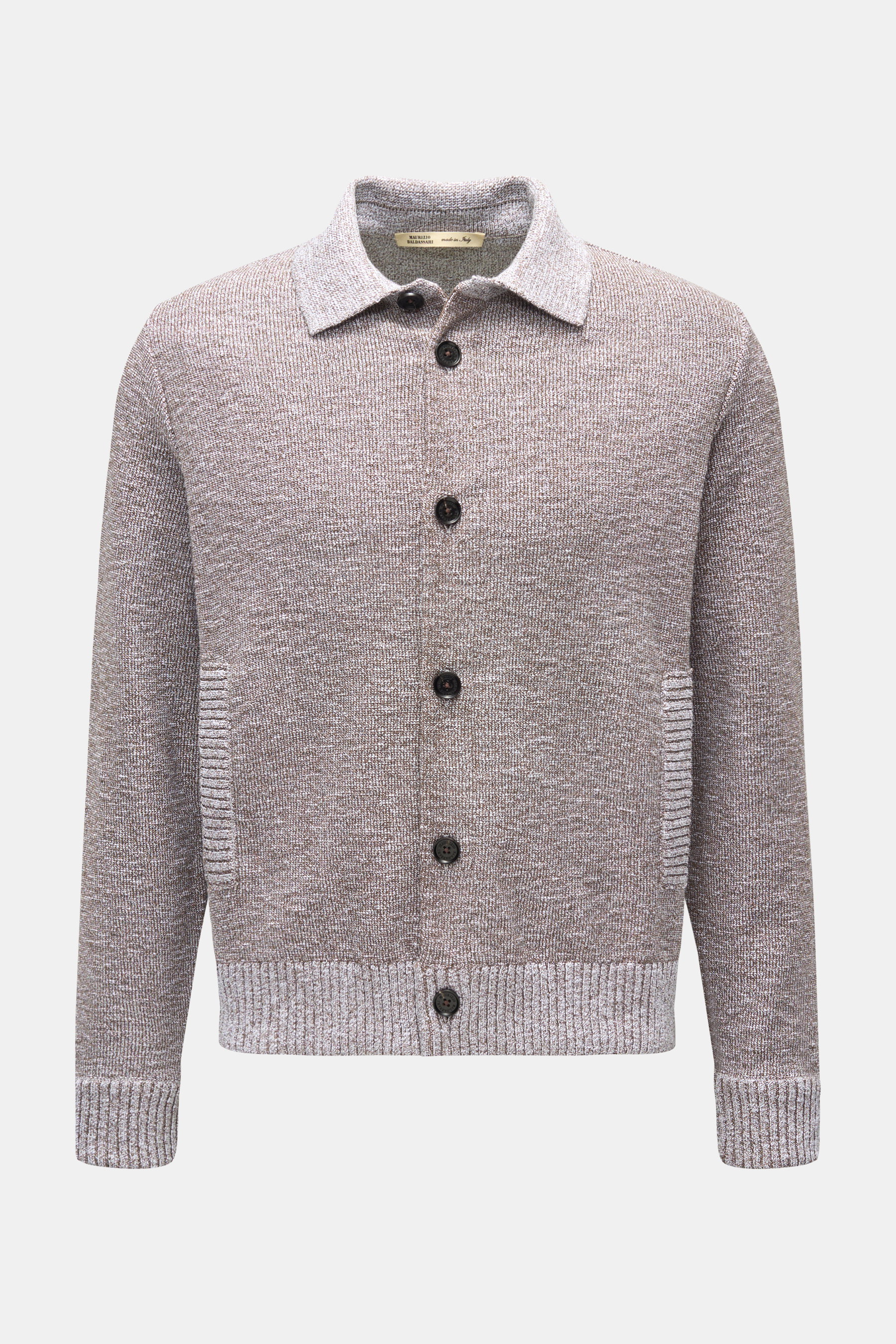 Cardigan braun/weiß meliert