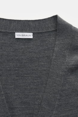 von Braun Merino Cardigan grau meliert
