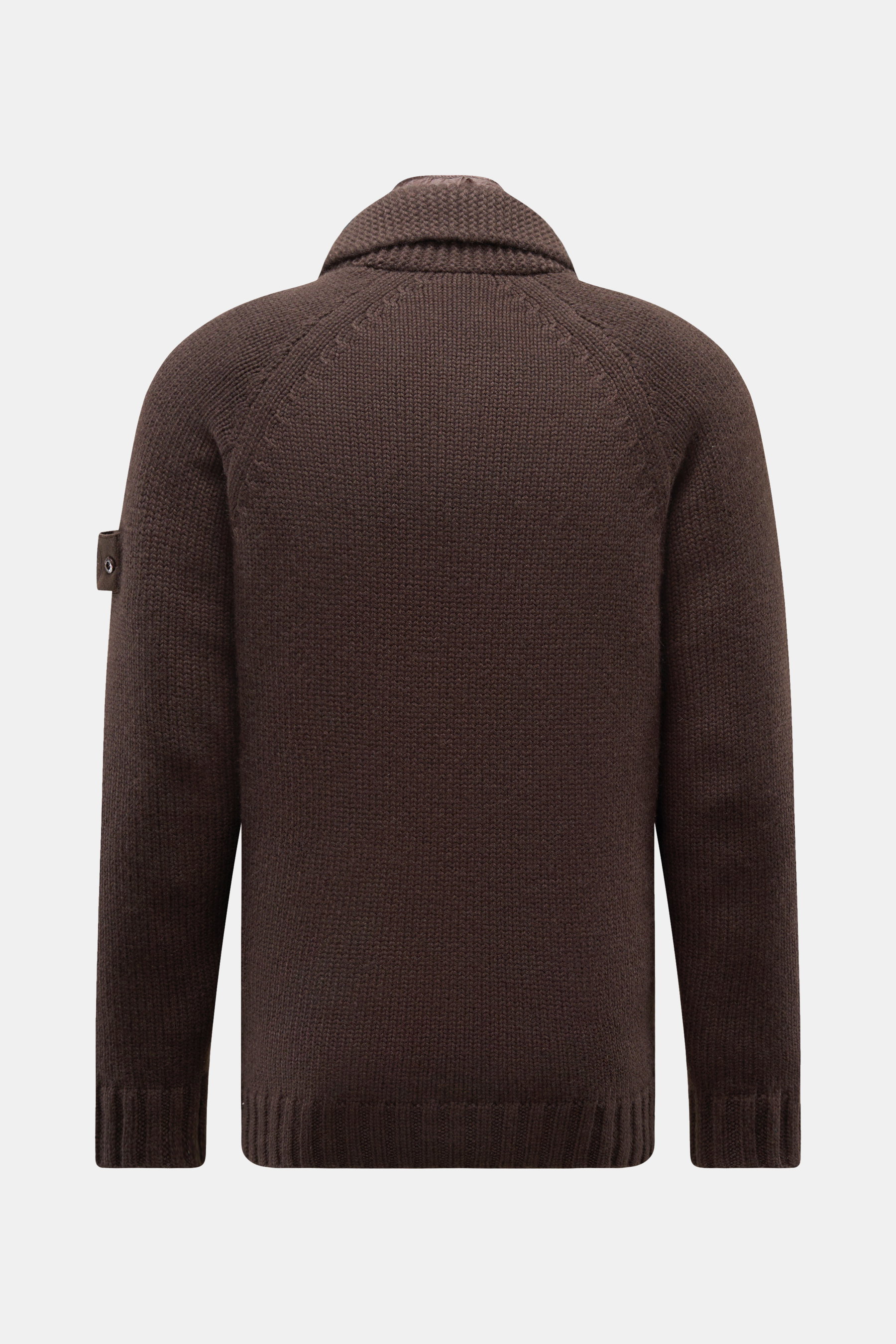 STONE ISLAND cashmere cardigan 'Ghost Piece' dark brown