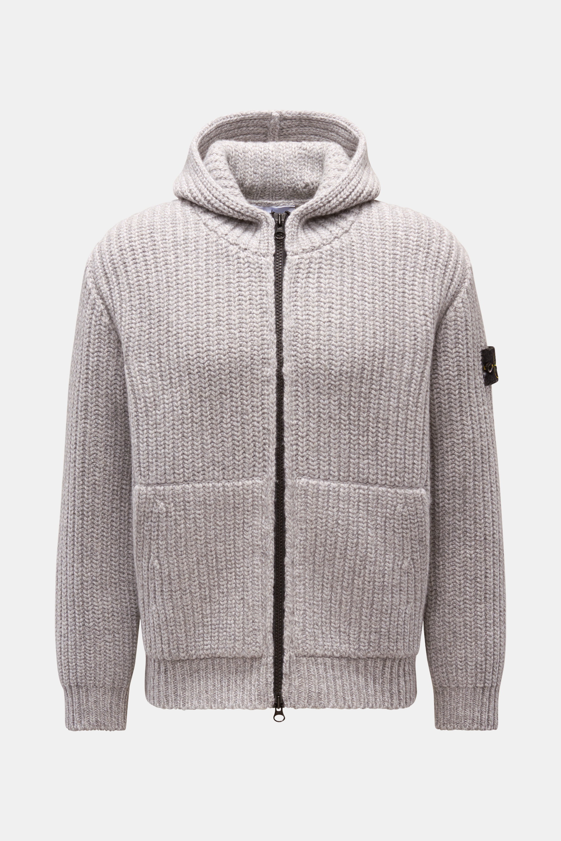Stone Island Strickjacke grau meliert