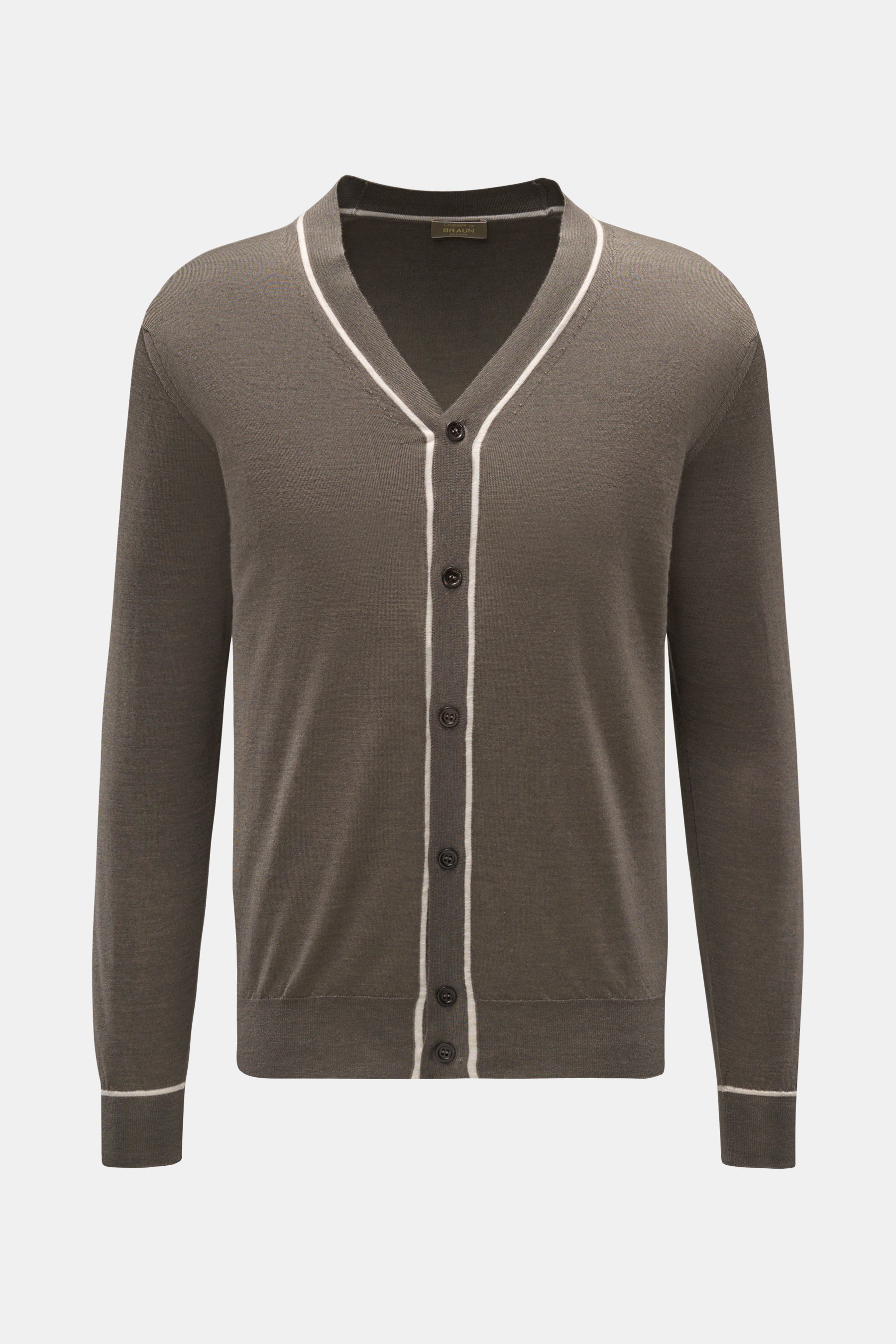 Cruciani Feinstrick-Cardigan taupe