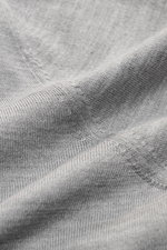Close-up view of the fine knit texture and stitching of the BRAUN Hamburg Cardigan grey melange, highlighting the soft blend fabric.

<p>Luxury you can feel on your skin, in a timeless and elegant design: This fine knit cardigan by BRAUN HAMBURG is define