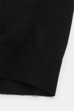 von Braun Merino Cardigan schwarz, Detailaufnahme von unten, feiner Merinowolle, weicher Griff, elastische Rippbündchen, Regular Fit