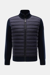 Alt tag (125 characters): Front view of Canada Goose Cardigan 'Hybridge Knit' navy with down front, wool knit sleeves, slim fit, and high collar.

Description: <p>Make a smooth transition into the new season with the cardigan 'Hybridge Knit' from the outd