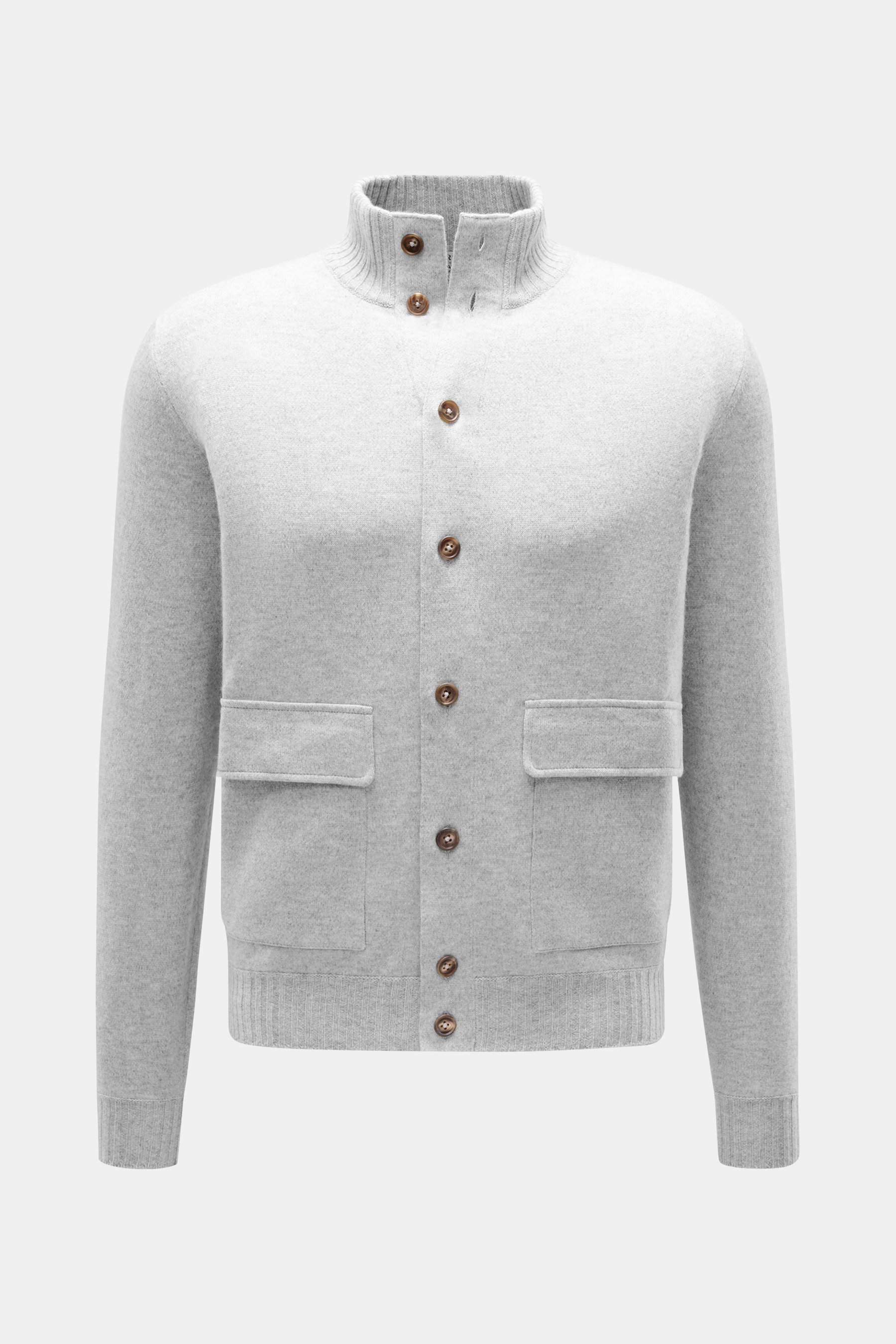 Fioroni Cashmere Cardigan hellgrau meliert