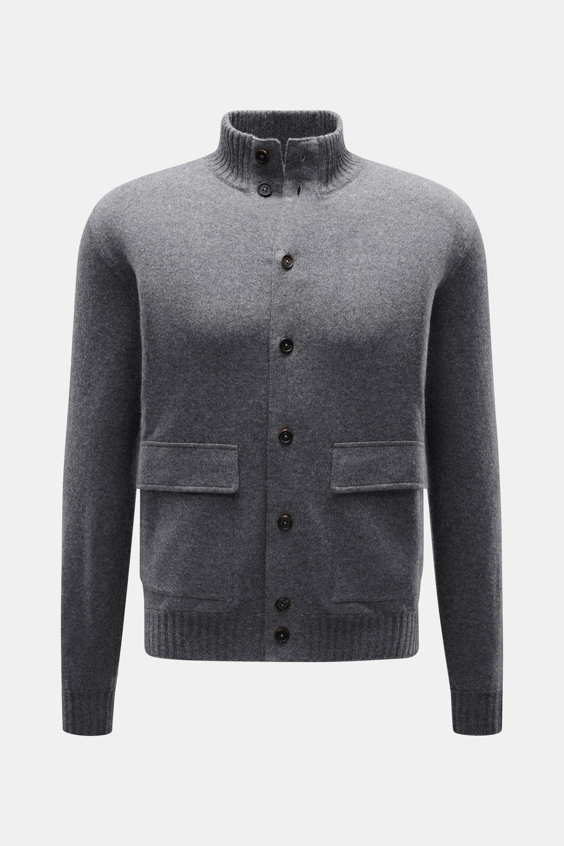 Fioroni Cashmere Cardigan dunkelgrau meliert