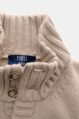 Fedeli Cashmere Cardigan 'Favonius' taupe