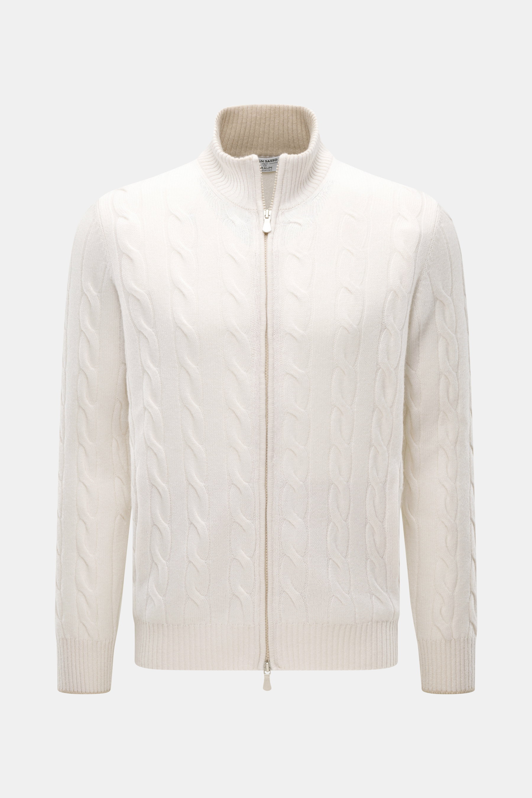 Cashmere Strickjacke offwhite