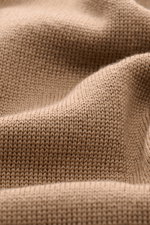 Close-up front view of Lardini Knit blazer light brown showing fine knit pattern and soft pure wool texture.

Description: 
<p>With a classic silhouette and made from pure wool, the knit blazer by LARDINI brings style and personality to your smart-casual 