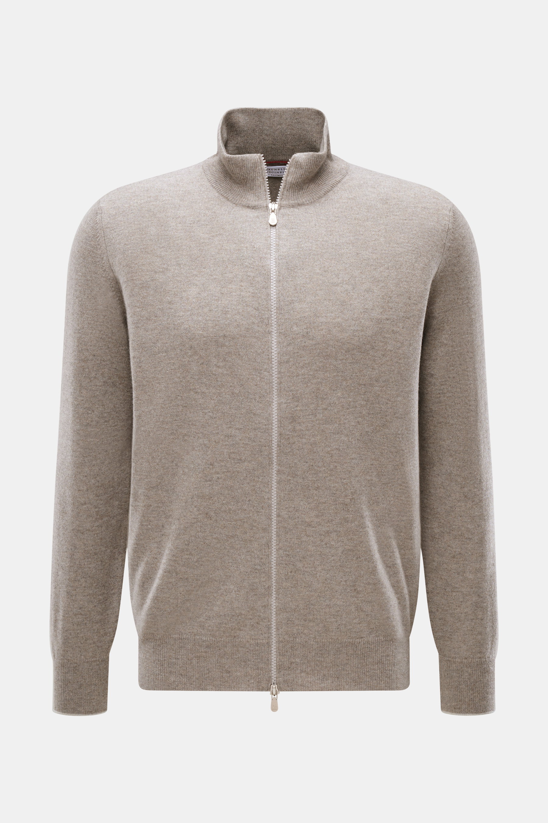 Brunello Cucinelli Cashmere Strickjacke beige meliert