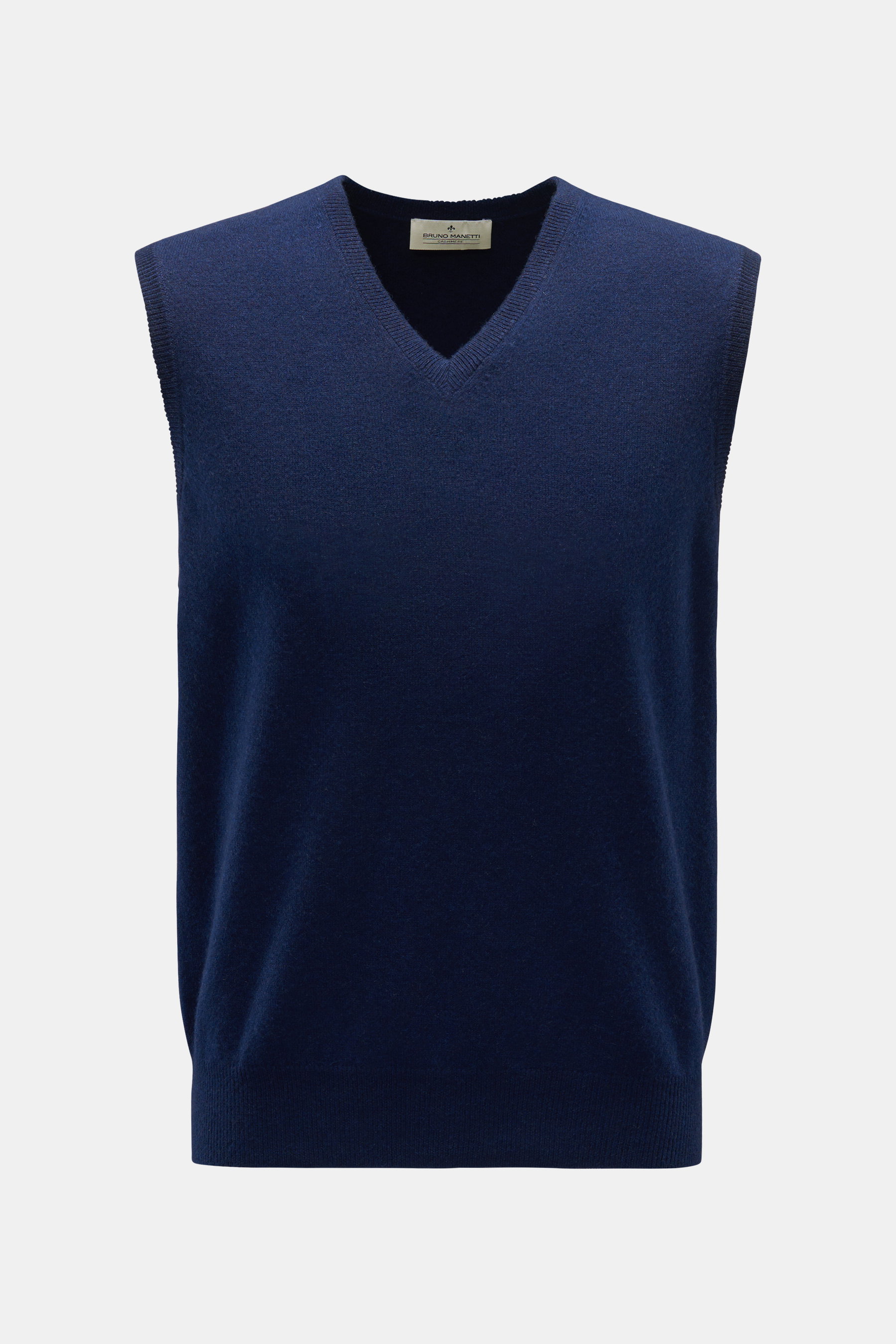 Bruno Manetti Cashmere V-Neck Pullunder navy