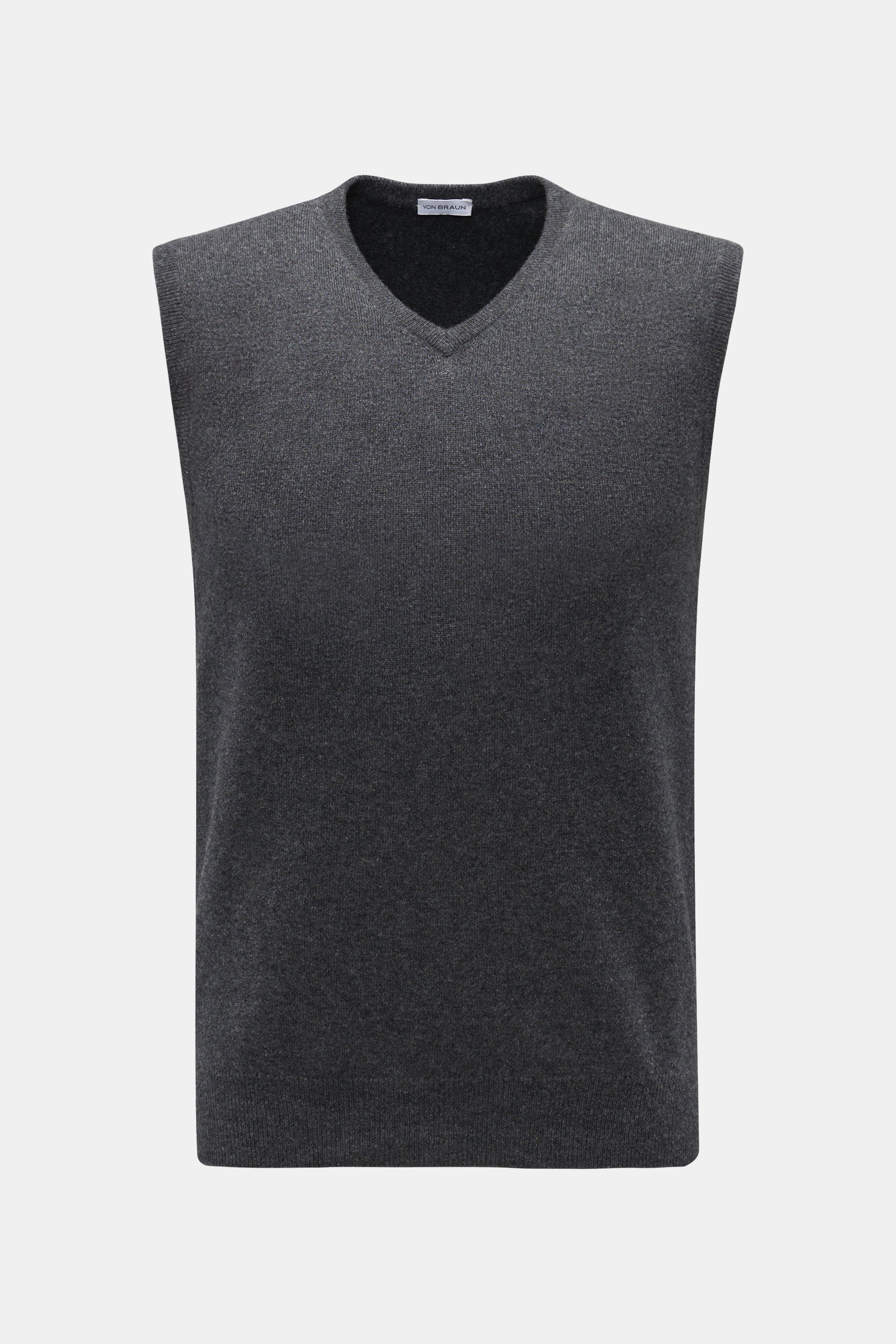 von Braun Cashmere Pullunder dunkelgrau meliert