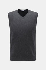von Braun Cashmere sweater vest dark grey mottled
