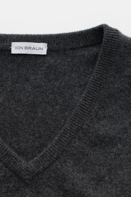 von Braun Cashmere sweater vest dark grey mottled