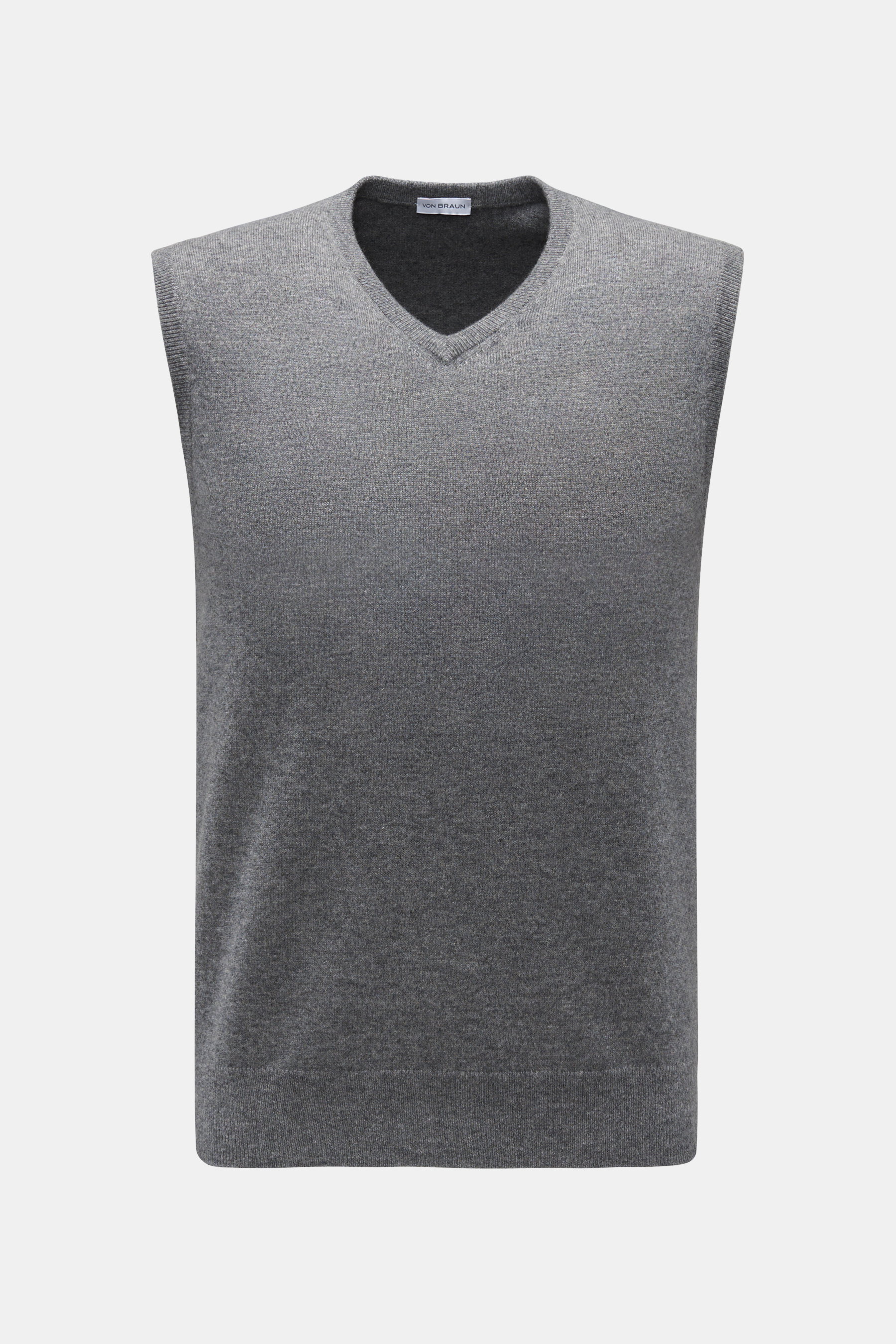 Cashmere Pullunder grau meliert