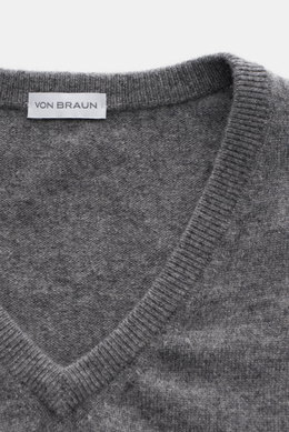 von Braun Cashmere sweater vest grey mottled
